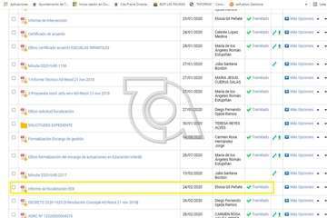 Inclusión de informe de fiscalización en el expediente/TA.
